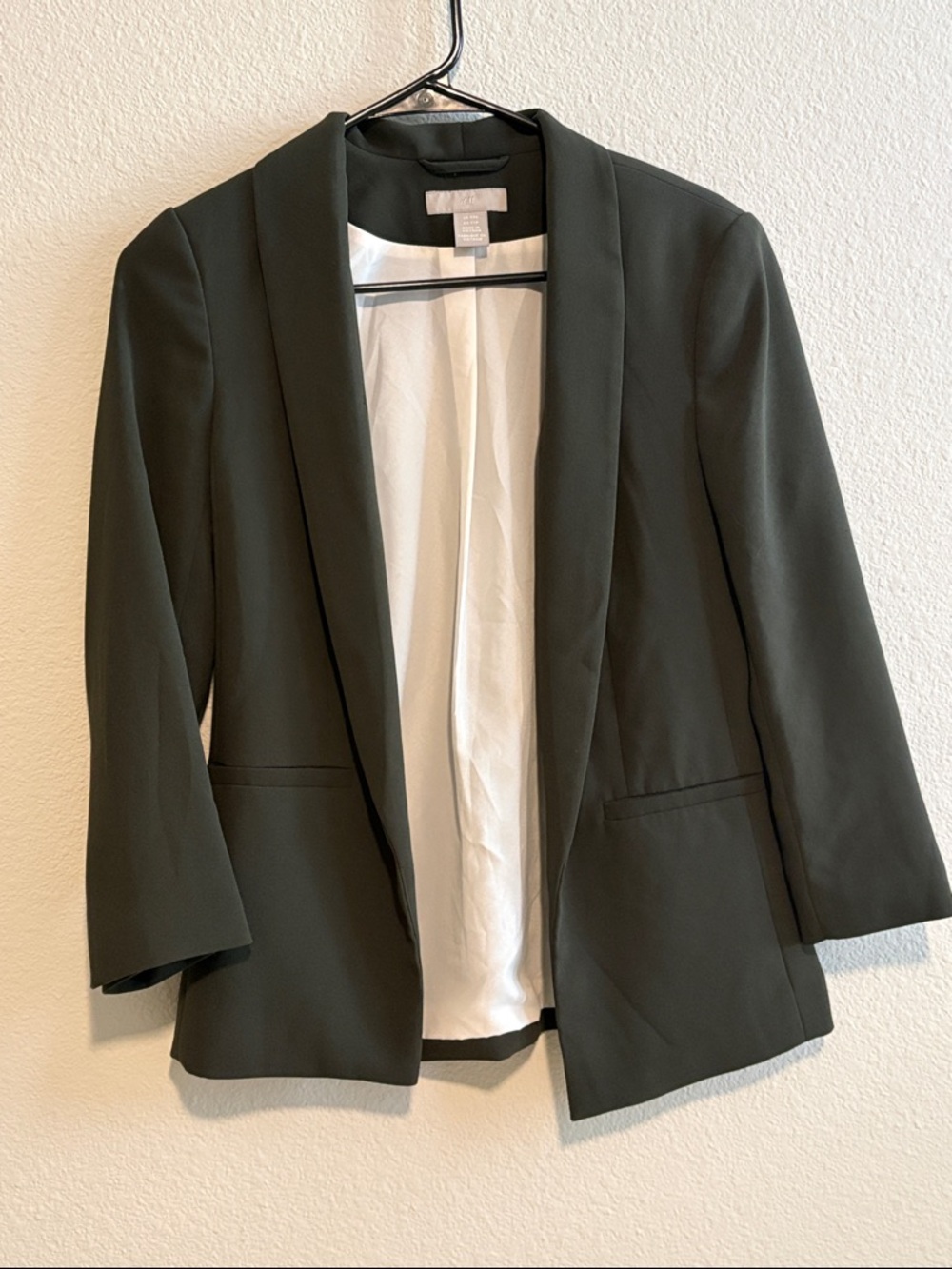 H&M Olive Green Open-Front Women's Blazer